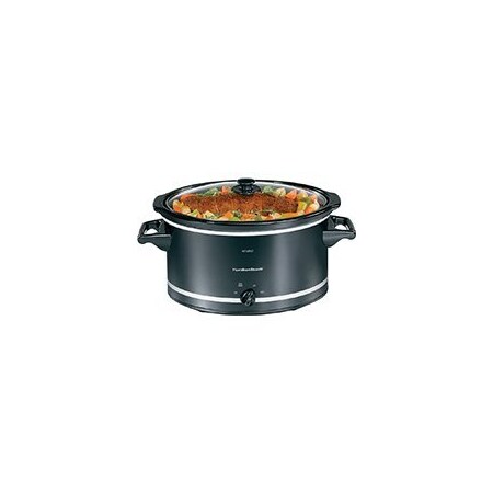 Hamilton Beach Hamilton Beach 33182 Slow Cooker, 120 V, 375 W, 8 qt Capacity, Black/Silver 33182